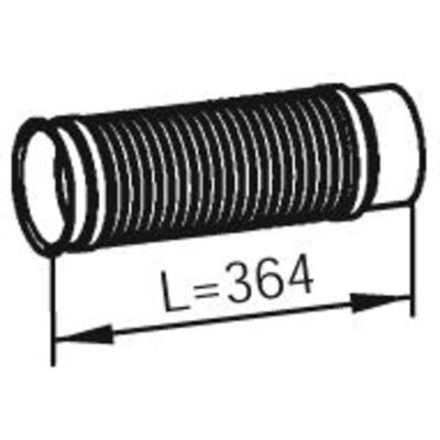 Tube d'échappement DINEX 48233 - Euro 5 Acier inoxydable 370mm Tube d'échappement DINEX 48233 - Euro 5 Acier inoxydable 370mm