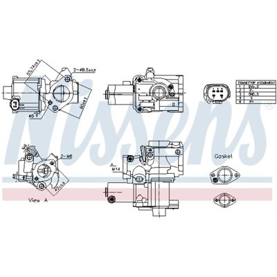 Vanne EGR électrique NISSENS 98199 avec capteur - Pièce auto Vanne EGR électrique NISSENS 98199 avec capteur - Pièce auto