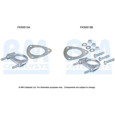 Kit d'assemblage, tuyau d'échappement BM CATALYSTS FK50013 Kit d'assemblage, tuyau d'échappement BM CATALYSTS FK50013