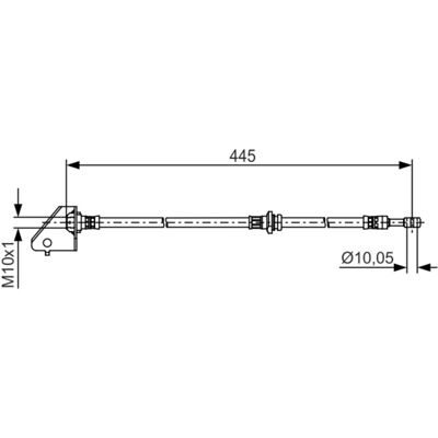 Flexible de frein Bosch - 430mm, Diamètre 10,2mm, Filetage M10x1 Flexible de frein Bosch - 430mm, Diamètre 10,2mm, Filetage M10x1