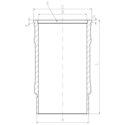 Chemise de cylindre MAHLE - 132mm, Joint souple, Mercedes-Benz Actros Chemise de cylindre MAHLE - 132mm, Joint souple, Mercedes-Benz Actros