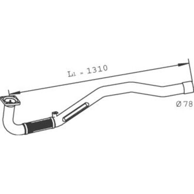 DINEX 29174 Tuyau d'échappement - Exhaust Pipe DINEX 29174 Tuyau d'échappement - Exhaust Pipe