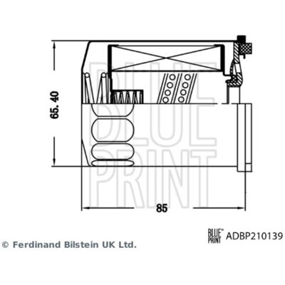 Filtre hydraulique BLUE PRINT ADBP210139 - Vissé Filtre hydraulique BLUE PRINT ADBP210139 - Vissé