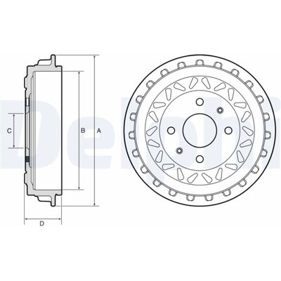 Tambour de frein DELPHI BF663 Tambour de frein DELPHI BF663