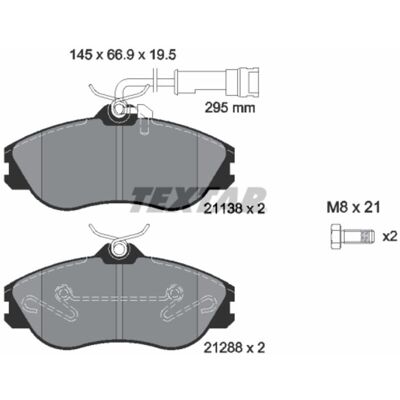 Textar Modèle 2113802 Plaquettes de frein - Système de freinage Textar Modèle 2113802 Plaquettes de frein - Système de freinage