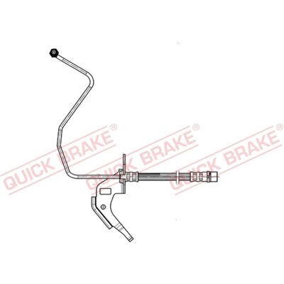 Quick Brake 35.914 - Tuyau de frein droit Quick Brake 35.914 - Tuyau de frein droit