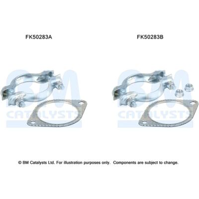 Kit d'assemblage, tuyau d'échappement BM CATALYSTS FK50283 Kit d'assemblage, tuyau d'échappement BM CATALYSTS FK50283