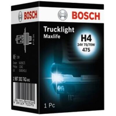BOSCH H4 Trucklight Maxlife 24V - Ampoule phare halogène BOSCH H4 Trucklight Maxlife 24V - Ampoule phare halogène