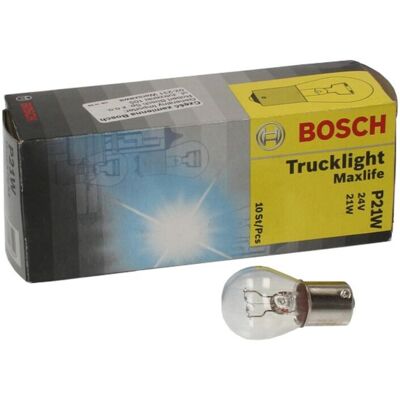 Ampoule BOSCH Trucklight Maxlife P21W 21W 24V, 10 pièce Ampoule BOSCH Trucklight Maxlife P21W 21W 24V, 10 pièce