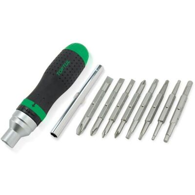 Kit de poignée de tournevis TOPTUL - Embouts PH, PZ, Torx 2,5-5mm Kit de poignée de tournevis TOPTUL - Embouts PH, PZ, Torx 2,5-5mm
