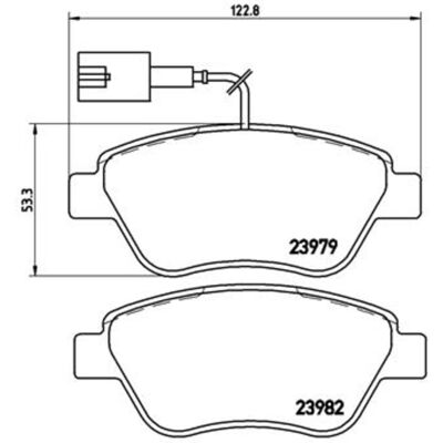 Jeu de plaquettes de frein BREMBO P 23 108, avant Jeu de plaquettes de frein BREMBO P 23 108, avant