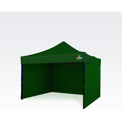 BRIMO - Tonnelle 3x3m - 3 parois - 8 sardines - Gazebo BRIMO - Tonnelle 3x3m - 3 parois - 8 sardines - Gazebo