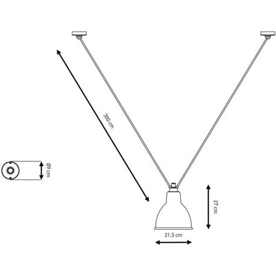Suspension Lampe Gras 323 XL, ronde, rouge – DCW - Salon / séjour - Métal Suspension Lampe Gras 323 XL, ronde, rouge – DCW - Salon / séjour - Métal