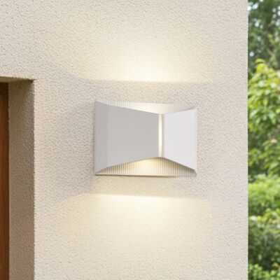 Applique d'extérieur LED Anlira, up & down, blanche, IP65 - Lindby - Terrasse - Moderne - Métal - Angulaire Applique d'extérieur LED Anlira, up & down, blanche, IP65 - Lindby - Terrasse - Moderne - Métal - Angulaire