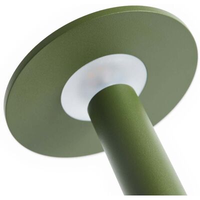 Lampe à poser LED rechargeable HOST PORTABLE, vert olive 22 cm IP44 - HAY - Salon / séjour - Moderne - Aluminium - Avec abat-jour Lampe à poser LED rechargeable HOST PORTABLE, vert olive 22 cm IP44 - HAY - Salon / séjour - Moderne - Aluminium - Avec abat-jour