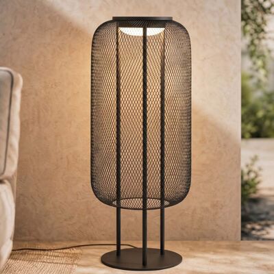 Lampadaire d'extérieur LED Korvyn, noir, hauteur 80 cm, IP44 - Lucande - Design - Métal - À ampoule unique Lampadaire d'extérieur LED Korvyn, noir, hauteur 80 cm, IP44 - Lucande - Design - Métal - À ampoule unique