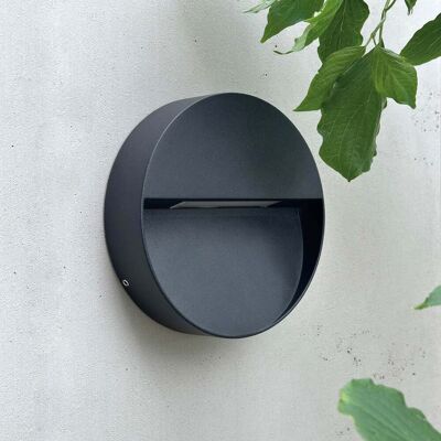 Applique d'extérieur LED Pluto, noire, Ø 15 cm - Dyberg Larsen - Design - Aluminium - Rond Applique d'extérieur LED Pluto, noire, Ø 15 cm - Dyberg Larsen - Design - Aluminium - Rond