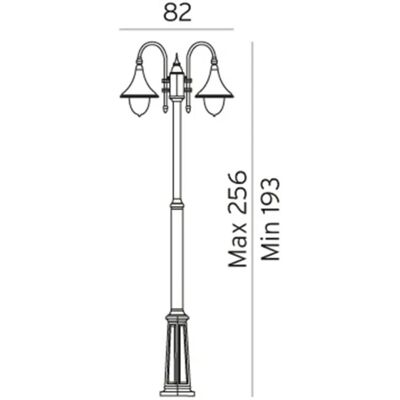 Florence 3 Lampadaire de Parc Noir - Norlys - Terrasse - Aluminium Florence 3 Lampadaire de Parc Noir - Norlys - Terrasse - Aluminium