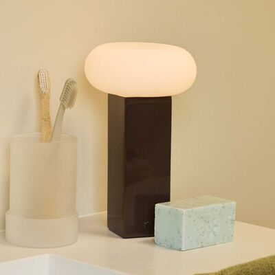 Lampe à poser LED rechargeable LOW, marron, hauteur 30 cm - Hübsch - Salon / séjour - Moderne - Métal - À ampoule unique Lampe à poser LED rechargeable LOW, marron, hauteur 30 cm - Hübsch - Salon / séjour - Moderne - Métal - À ampoule unique