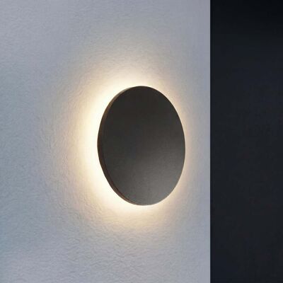 Applique d'extérieur LED Selinel, Ø 23 cm, plaque de numéro, noir, métal - Lindby - Moderne - Rond Applique d'extérieur LED Selinel, Ø 23 cm, plaque de numéro, noir, métal - Lindby - Moderne - Rond