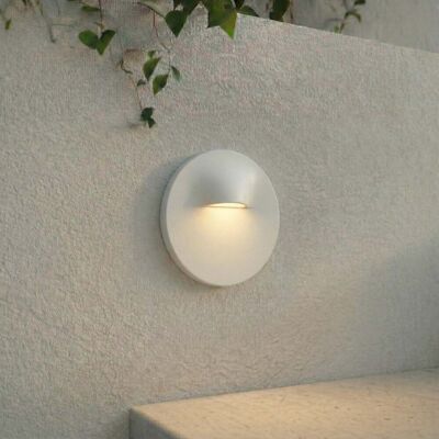 Alune Applique encastrable LED, rond, blanc, IP65, Ø 8 cm - Lindby - Moderne - Aluminium Alune Applique encastrable LED, rond, blanc, IP65, Ø 8 cm - Lindby - Moderne - Aluminium