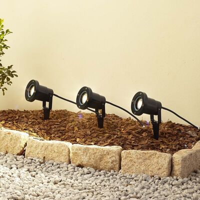 Thorgal Lampe de Jardin w/Lance Ø9,8 3pcs Noir - Lindby - Terrasse - Moderne - Plastique - À ampoule unique Thorgal Lampe de Jardin w/Lance Ø9,8 3pcs Noir - Lindby - Terrasse - Moderne - Plastique - À ampoule unique