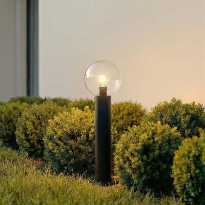 Luminaire pour socle Dangan, hauteur 60 cm, verre, métal, transparent - Lindby - Terrasse - Moderne - À ampoule unique Luminaire pour socle Dangan, hauteur 60 cm, verre, métal, transparent - Lindby - Terrasse - Moderne - À ampoule unique
