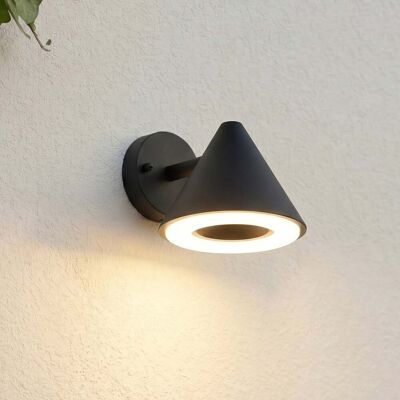 Applique d'extérieur LED Soran, métal, hauteur 12 cm, noir, IP44 - Lindby - Moderne - À ampoule unique Applique d'extérieur LED Soran, métal, hauteur 12 cm, noir, IP44 - Lindby - Moderne - À ampoule unique