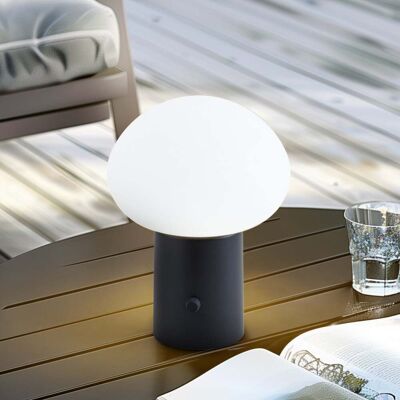 Zelie Portable Lampe de Table IP44 Noir/Blanc - Lindby - Balcon - Moderne - Aluminium - Rond Zelie Portable Lampe de Table IP44 Noir/Blanc - Lindby - Balcon - Moderne - Aluminium - Rond