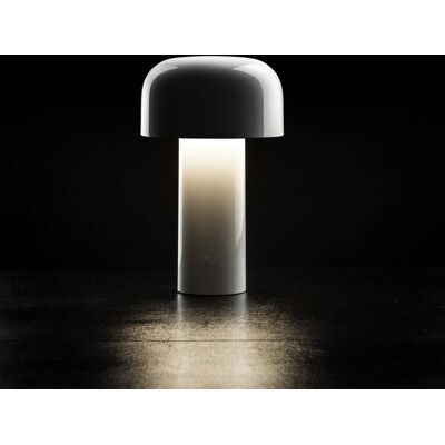 Lampe à poser LED rechargeable Bellhop, blanche, 21 cm, à intensité variable, FLOS - Salon / séjour - Design - Plastique - Rond Lampe à poser LED rechargeable Bellhop, blanche, 21 cm, à intensité variable, FLOS - Salon / séjour - Design - Plastique - Rond