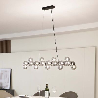 Naelen Suspension Noir/Fumé - Lucande - Cuisine - Moderne - Métal - Multi-ampoules Naelen Suspension Noir/Fumé - Lucande - Cuisine - Moderne - Métal - Multi-ampoules