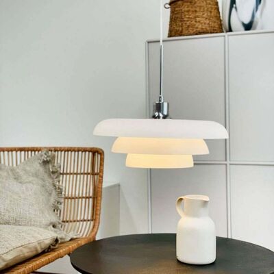 Dyberg Larsen Ava Plafonnier - Opale/Blanc/Chrome - Plafonnier Dyberg Larsen Ava Plafonnier - Opale/Blanc/Chrome - Plafonnier