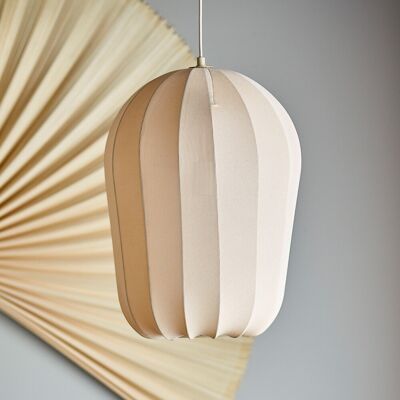 Suspension Naluna, crème, Ø 42 cm, tissu, E27 - Bloomingville - Cuisine - Scandinave - Tissu / textile - À ampoule unique Suspension Naluna, crème, Ø 42 cm, tissu, E27 - Bloomingville - Cuisine - Scandinave - Tissu / textile - À ampoule unique