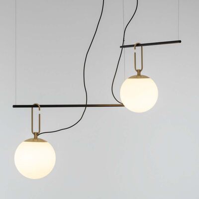 Nh S3 2 Bracci Suspension Black/Brass - Artemide - Salon / séjour - Design - Métal - Multi-ampoules Nh S3 2 Bracci Suspension Black/Brass - Artemide - Salon / séjour - Design - Métal - Multi-ampoules