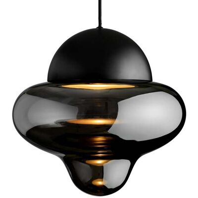 Suspension Nutty XL Smoke/Black - DESIGN BY US - Salon / séjour - Verre - À ampoule unique Suspension Nutty XL Smoke/Black - DESIGN BY US - Salon / séjour - Verre - À ampoule unique