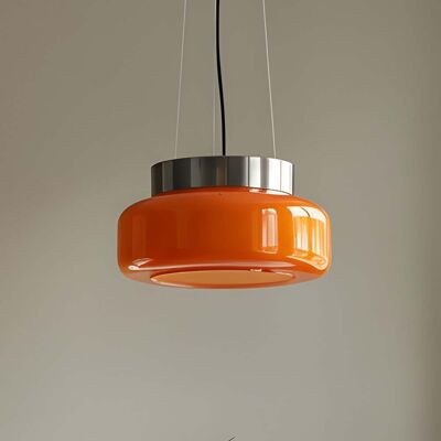 Suspension BonBon, orange, Ø 25 cm, verre - ALDEX - Salle à manger - Design - À ampoule unique Suspension BonBon, orange, Ø 25 cm, verre - ALDEX - Salle à manger - Design - À ampoule unique