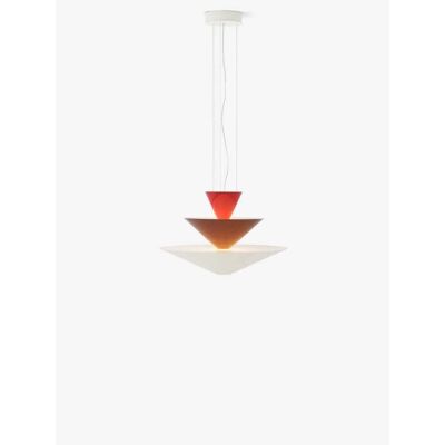 Suspension Gio LN14 Ø 60 cm rouge/bordeaux/blanc - &Tradition; - Salon / séjour - Moderne - Métal - Multi-ampoules Suspension Gio LN14 Ø 60 cm rouge/bordeaux/blanc - &Tradition; - Salon / séjour - Moderne - Métal - Multi-ampoules