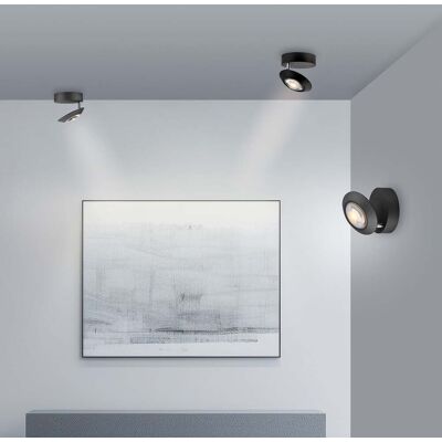 Plafonnier LED Oculis, noir, Ø 15 cm, fer/verre - PURE - Salon / séjour - Moderne - Métal - À ampoule unique Plafonnier LED Oculis, noir, Ø 15 cm, fer/verre - PURE - Salon / séjour - Moderne - Métal - À ampoule unique