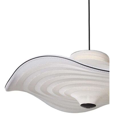 Flying Ø96 LED Suspension Ivory White - Made By Hand - Chambre à coucher - Tissu / textile Flying Ø96 LED Suspension Ivory White - Made By Hand - Chambre à coucher - Tissu / textile