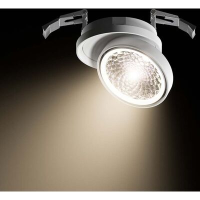 Spot encastré LED Nivo, blanc, 50°, orientable sur 11 cm, à intensité variable Sigor - Salon / séjour - Moderne - Aluminium - À ampoule unique Spot encastré LED Nivo, blanc, 50°, orientable sur 11 cm, à intensité variable Sigor - Salon / séjour - Moderne - Aluminium - À ampoule unique