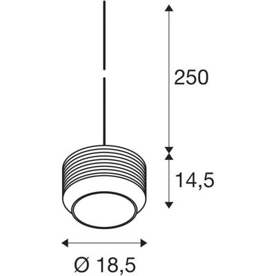 Pantilo Rope 19 Suspension Silver - SLV - Salon / séjour - Moderne - Verre - À ampoule unique Pantilo Rope 19 Suspension Silver - SLV - Salon / séjour - Moderne - Verre - À ampoule unique