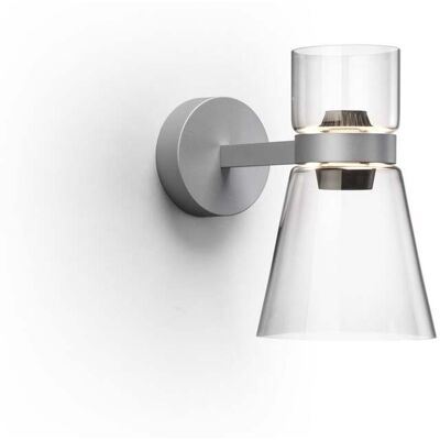 Applique murale LED Nocturne Cone, argent, verre, à intensité variable - FLOS - Salon / séjour - Design - Aluminium - Avec abat-jour Applique murale LED Nocturne Cone, argent, verre, à intensité variable - FLOS - Salon / séjour - Design - Aluminium - Avec abat-jour