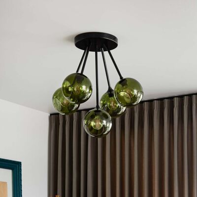 Suspension Ballroom Molecule Noir/Army - DESIGN BY US - Salon / séjour - Verre - Multi-ampoules Suspension Ballroom Molecule Noir/Army - DESIGN BY US - Salon / séjour - Verre - Multi-ampoules