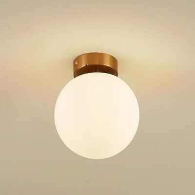 Lampe de plafond dorée Bidolo de Lucande - Extérieur, IP44 Lampe de plafond dorée Bidolo de Lucande - Extérieur, IP44