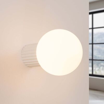 Applique murale ORBI, beige, verre/métal, Ø 12 cm IP44 G9 - SOLLUX SOLLUX LIGHTING - Salle de bains - Aluminium - À ampoule unique Applique murale ORBI, beige, verre/métal, Ø 12 cm IP44 G9 - SOLLUX SOLLUX LIGHTING - Salle de bains - Aluminium - À ampoule unique