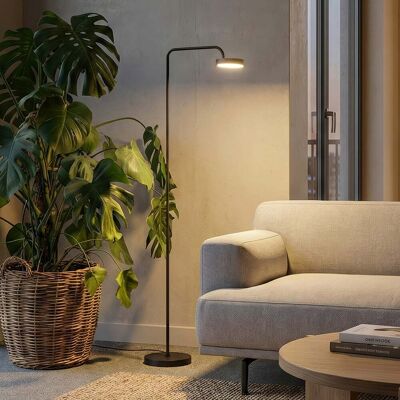 Lampe sur pied LED Nivo, noir, hauteur 120 cm, variateur d'intensité 50° - Sigor - Salon / séjour - Moderne - Aluminium - À ampoule unique Lampe sur pied LED Nivo, noir, hauteur 120 cm, variateur d'intensité 50° - Sigor - Salon / séjour - Moderne - Aluminium - À ampoule unique