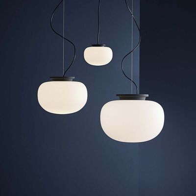 Supernate Suspension Ø38 Opale White/Black - Frandsen - Salon / séjour - Design - Verre - À ampoule unique Supernate Suspension Ø38 Opale White/Black - Frandsen - Salon / séjour - Design - Verre - À ampoule unique