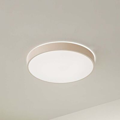 Plafonnier LED Zylo beige Ø 49 cm, CCT, à intensité variable - Lindby - Salon / séjour - Plastique - Affleurante Plafonnier LED Zylo beige Ø 49 cm, CCT, à intensité variable - Lindby - Salon / séjour - Plastique - Affleurante