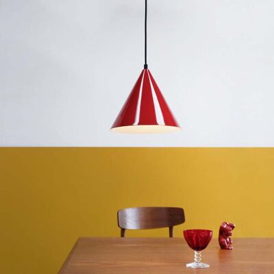 Suspension Ron Dark Red - Dyberg Larsen - Salon / séjour - Scandinave - Métal - À ampoule unique Suspension Ron Dark Red - Dyberg Larsen - Salon / séjour - Scandinave - Métal - À ampoule unique