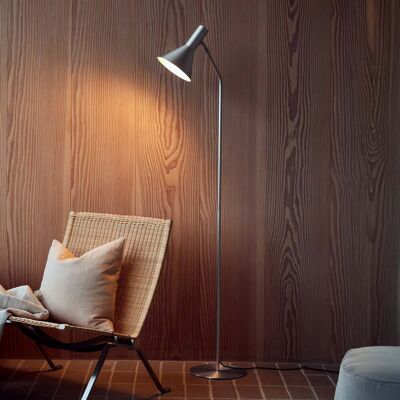 Lampe sur pied couleur aluminium - FRANDSEN Lyss - Salon / séjour - Design - À ampoule unique Lampe sur pied couleur aluminium - FRANDSEN Lyss - Salon / séjour - Design - À ampoule unique